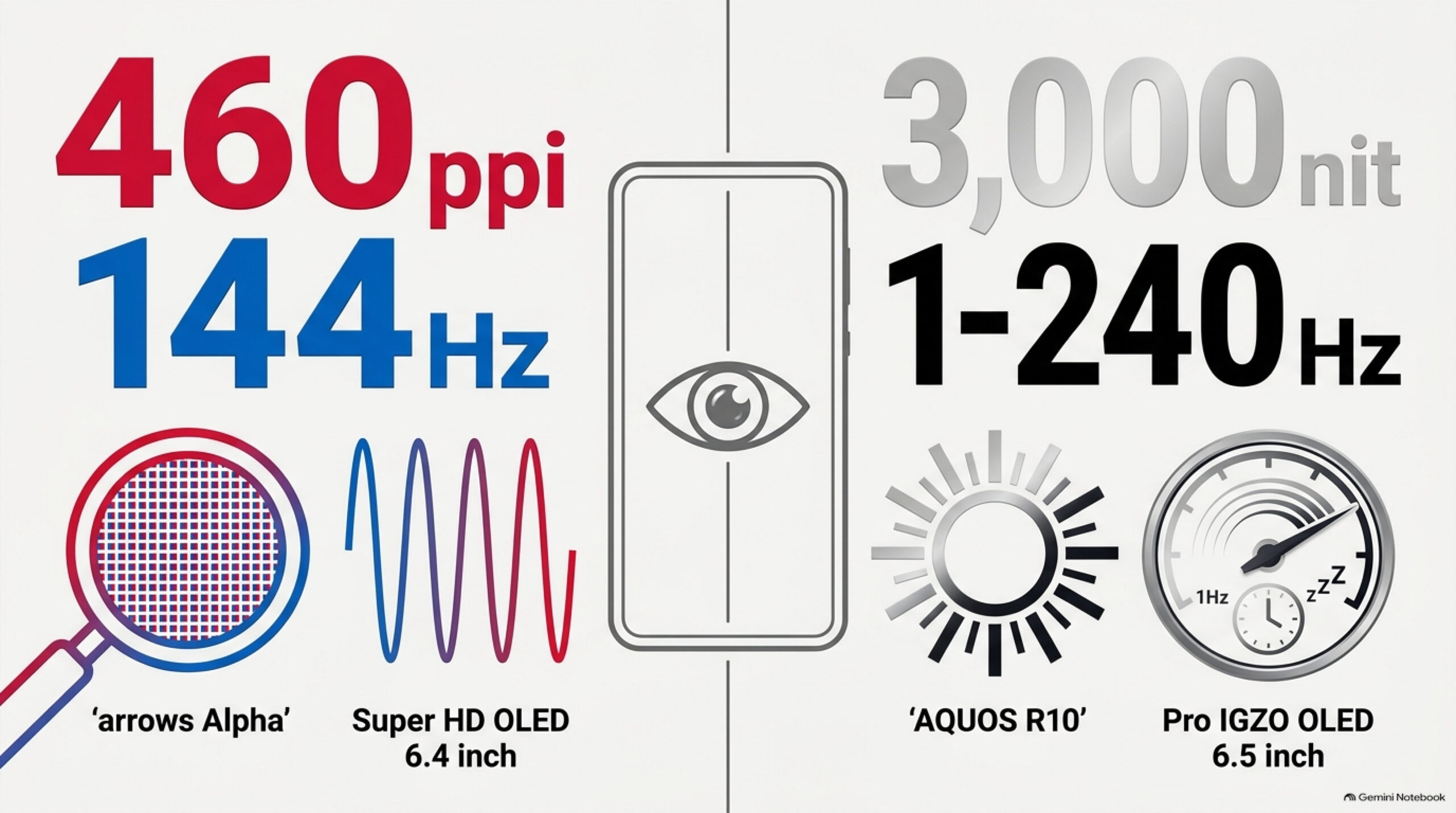 ディスプレイ性能と屋外視認性：Super HD 有機EL vs Pro IGZO OLED